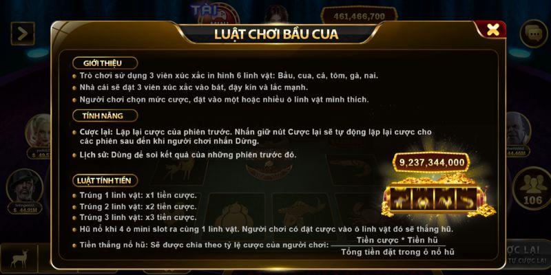 Luật chơi bầu cua tôm cá chi tiết tại V9Bet